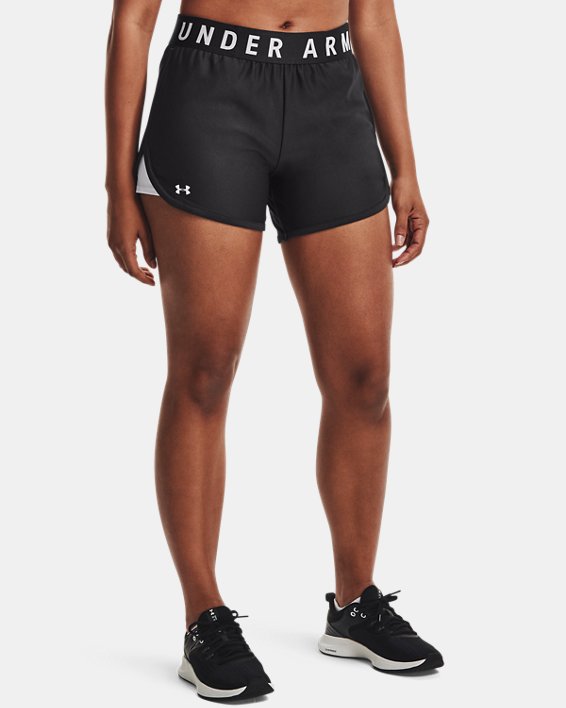 Women's UA Play Up 5" Shorts, Gray, pdpMainDesktop image number 0